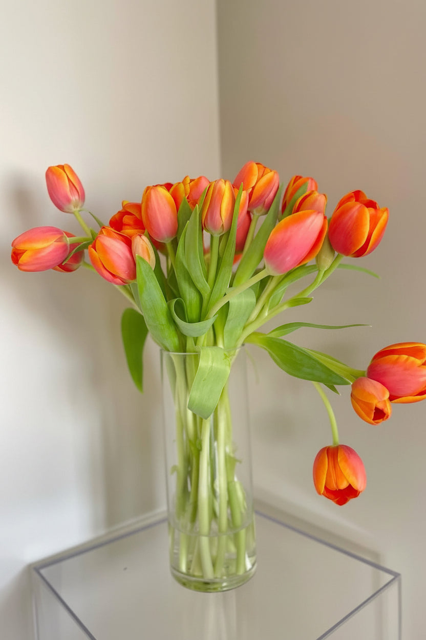 Orange tulip bouquet