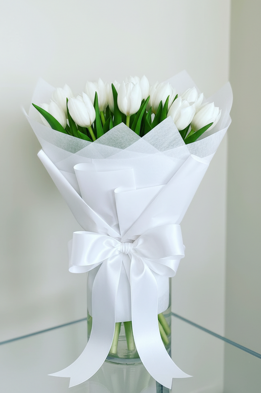 White tulips bouquet